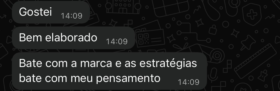 Depoimento de Cristiano (Rosalina Modas) no WhatsApp